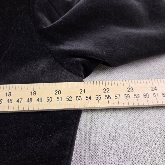 Talbots Black Velvet Blazer Women's 14 Lined Career Preppy Academia Holiday - Picture 8 of 10